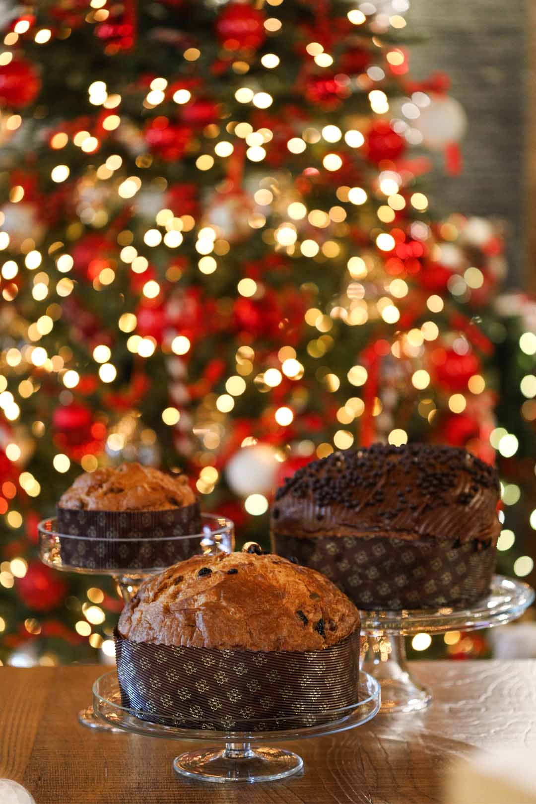 panettoni con albero di natale